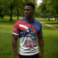 Liberia 1847 Zipper Polo Shirt Happy Independence Day