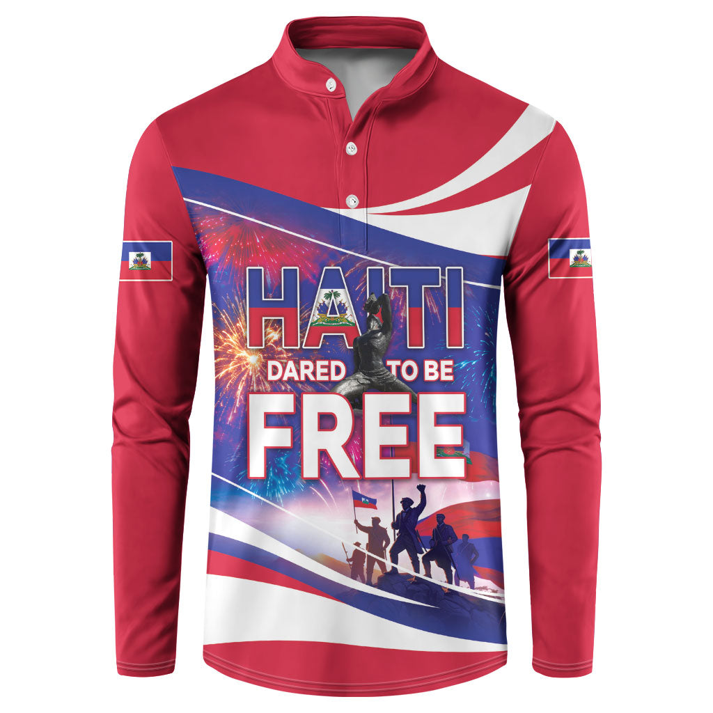1804 Haiti Independence Button Sweatshirt Haitian Pride Patriotic Heritage