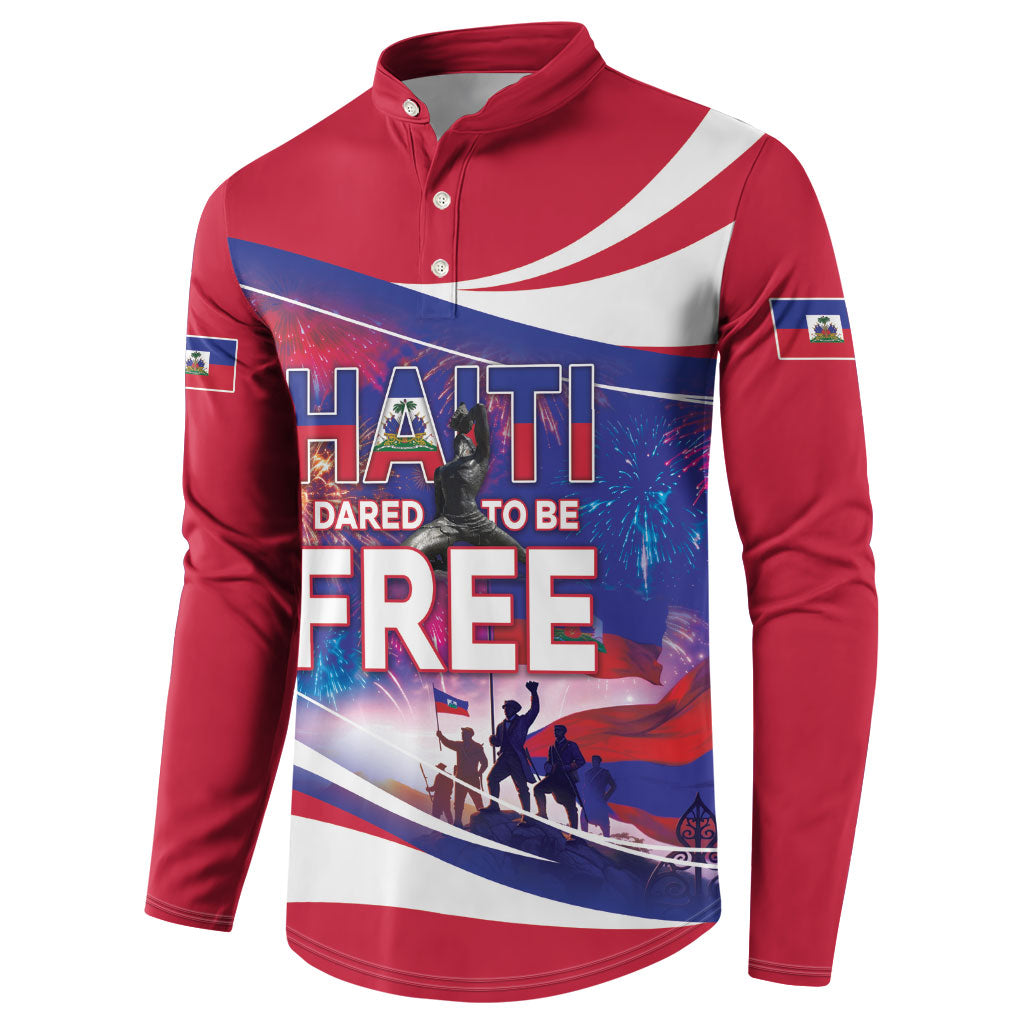 1804 Haiti Independence Button Sweatshirt Haitian Pride Patriotic Heritage