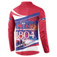 1804 Haiti Independence Button Sweatshirt Haitian Pride Patriotic Heritage