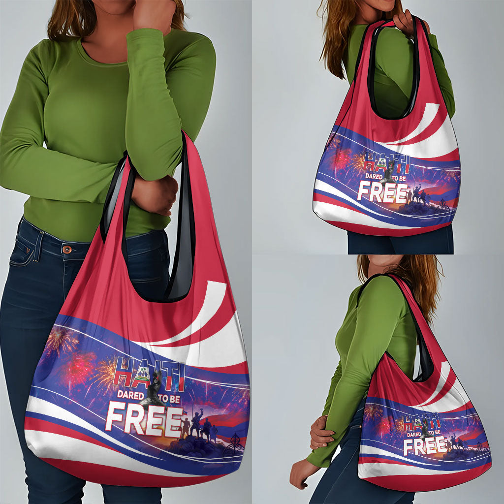 1804 Haiti Independence Grocery Bag Haitian Pride Patriotic Heritage