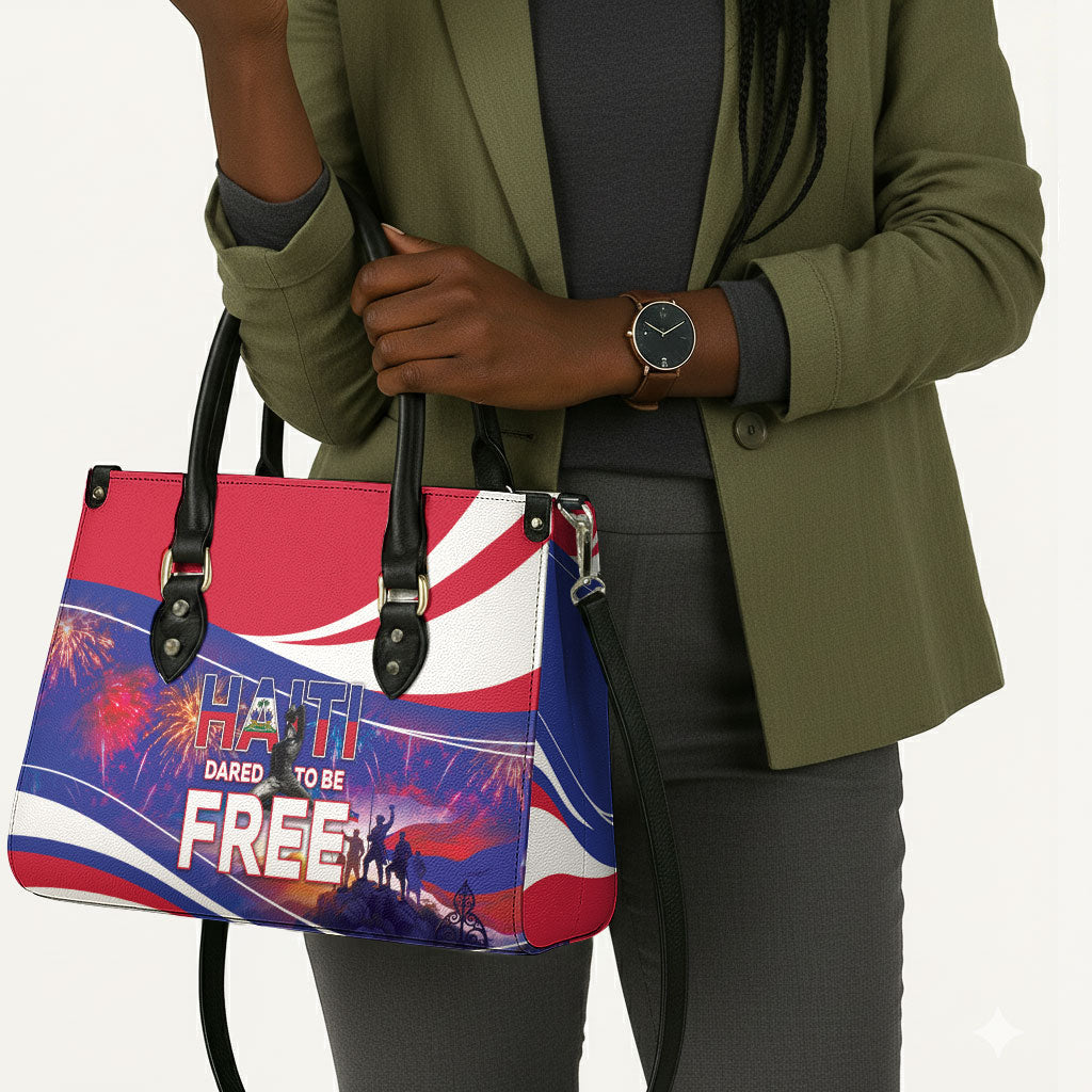 1804 Haiti Independence Leather Bag Haitian Pride Patriotic Heritage