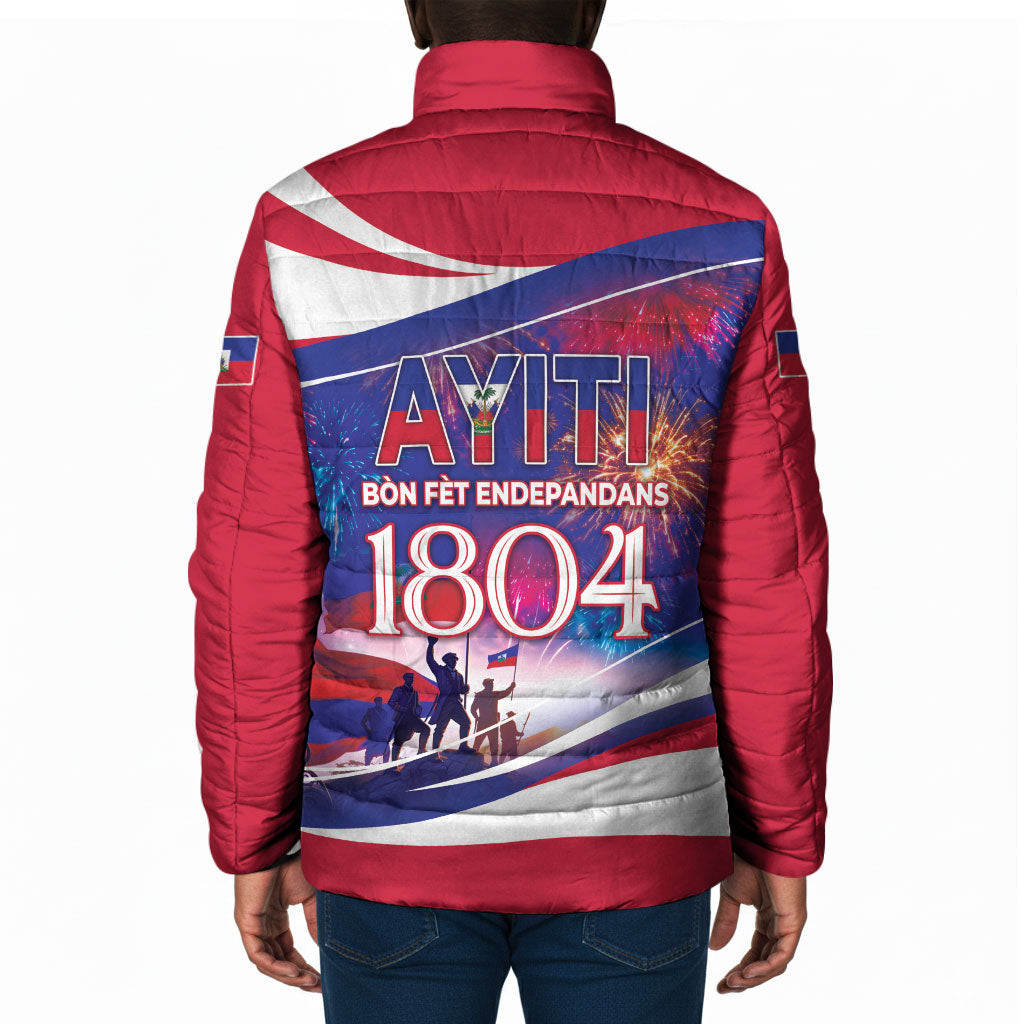 1804 Haiti Independence Padded Jacket Haitian Pride Patriotic Heritage