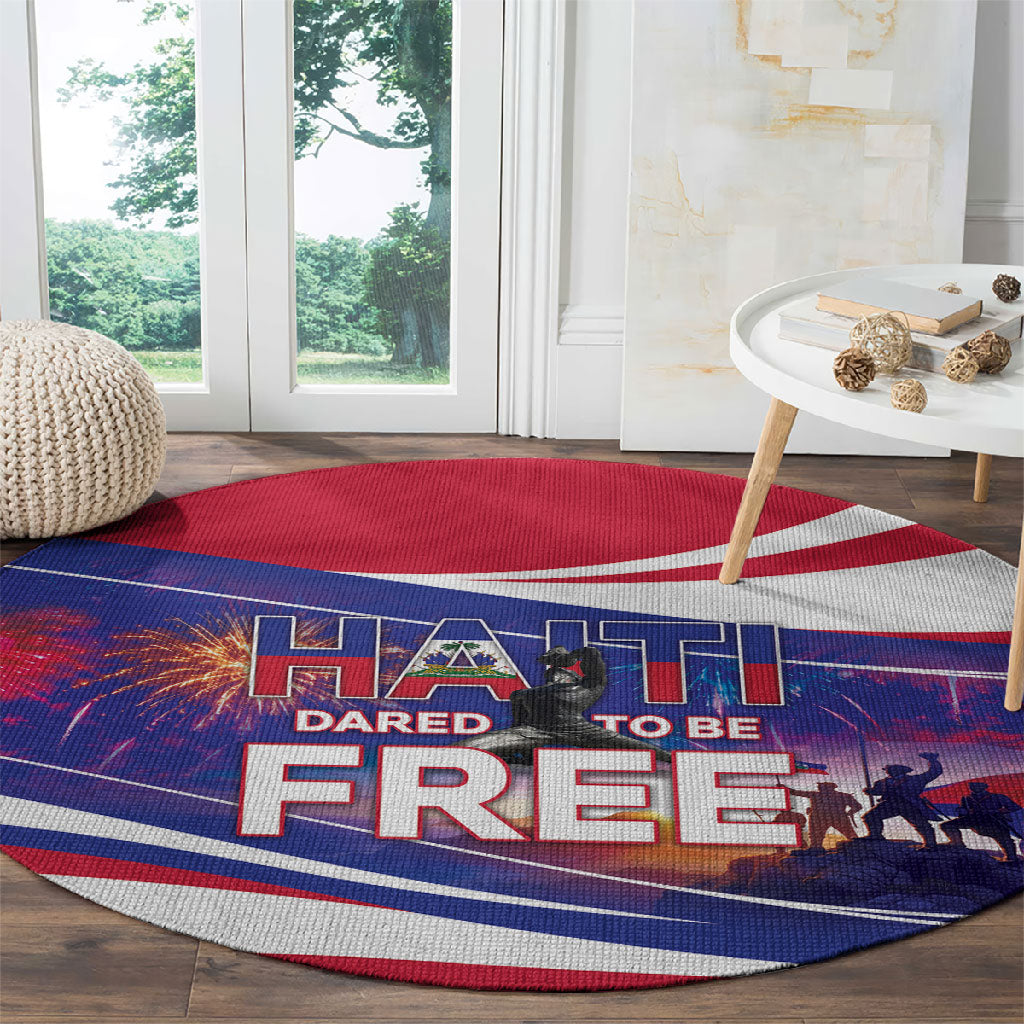 1804 Haiti Independence Round Carpet Haitian Pride Patriotic Heritage