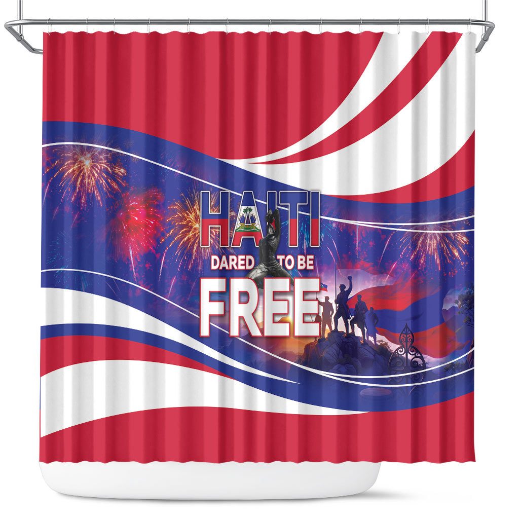 1804 Haiti Independence Shower Curtain Haitian Pride Patriotic Heritage