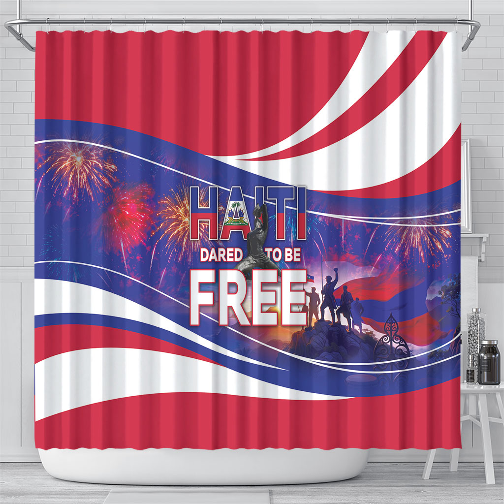1804 Haiti Independence Shower Curtain Haitian Pride Patriotic Heritage