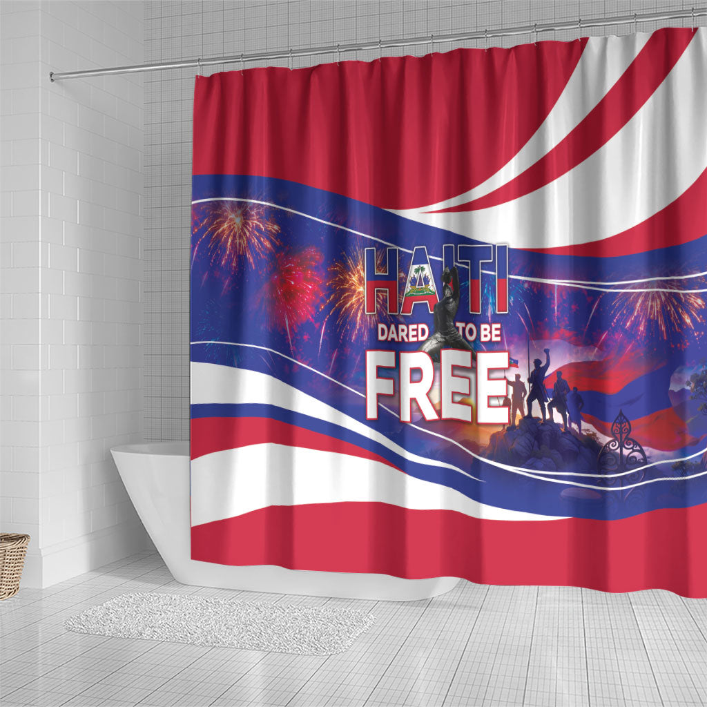 1804 Haiti Independence Shower Curtain Haitian Pride Patriotic Heritage