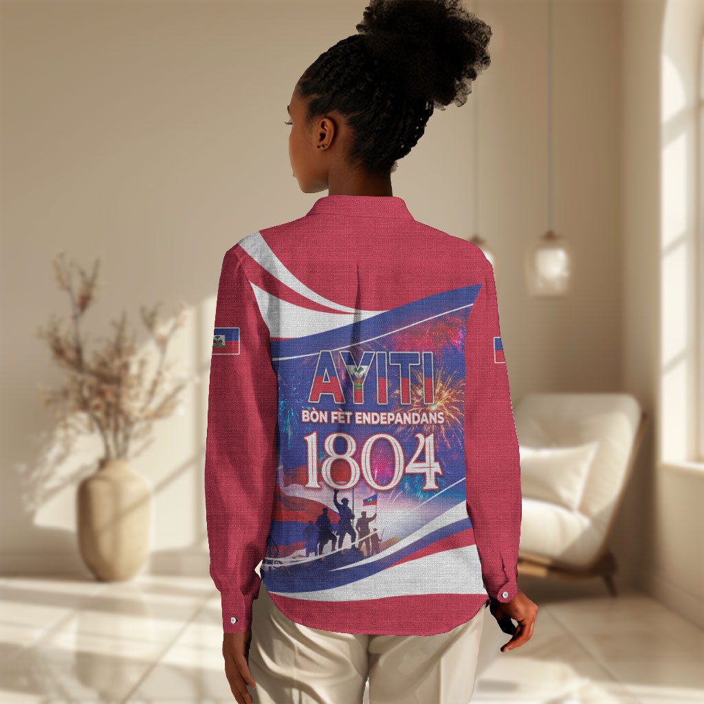 1804 Haiti Independence Women Casual Shirt Haitian Pride Patriotic Heritage
