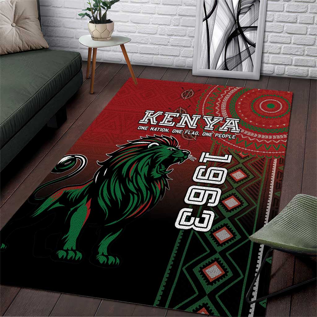 Kenya Jamhuri Day Area Rug One Nation One Flag One People