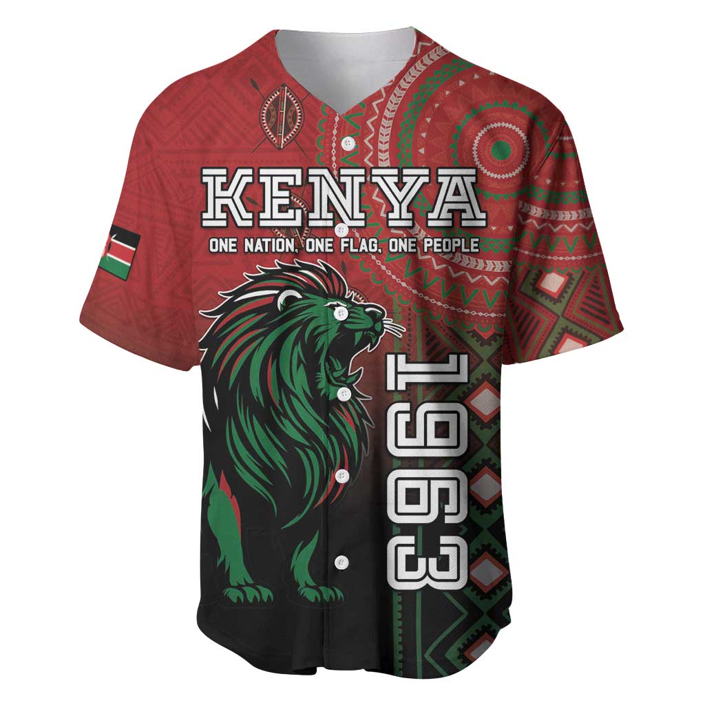 Personalised Kenya Jamhuri Day Baseball Jersey One Nation One Flag One People