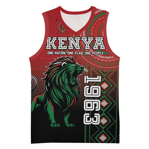 Personalised Kenya Jamhuri Day Basketball Jersey One Nation One Flag One People LT05