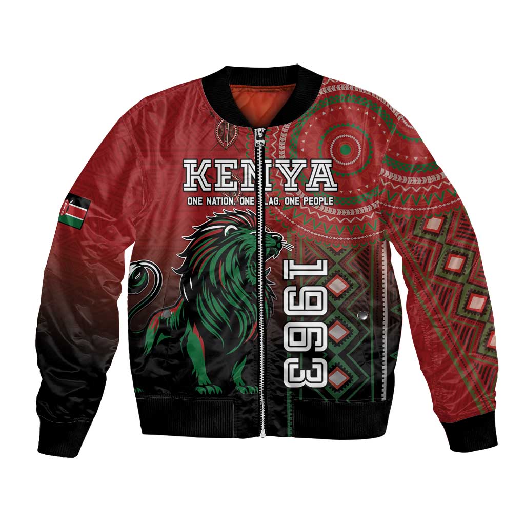 Personalised Kenya Jamhuri Day Bomber Jacket One Nation One Flag One People