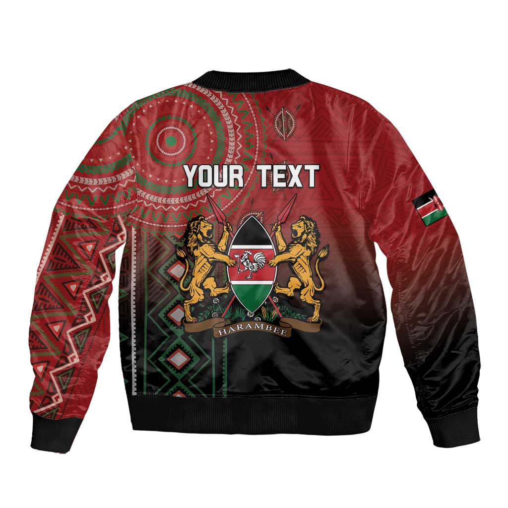 Personalised Kenya Jamhuri Day Bomber Jacket One Nation One Flag One People