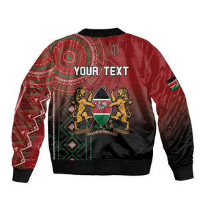 Personalised Kenya Jamhuri Day Bomber Jacket One Nation One Flag One People