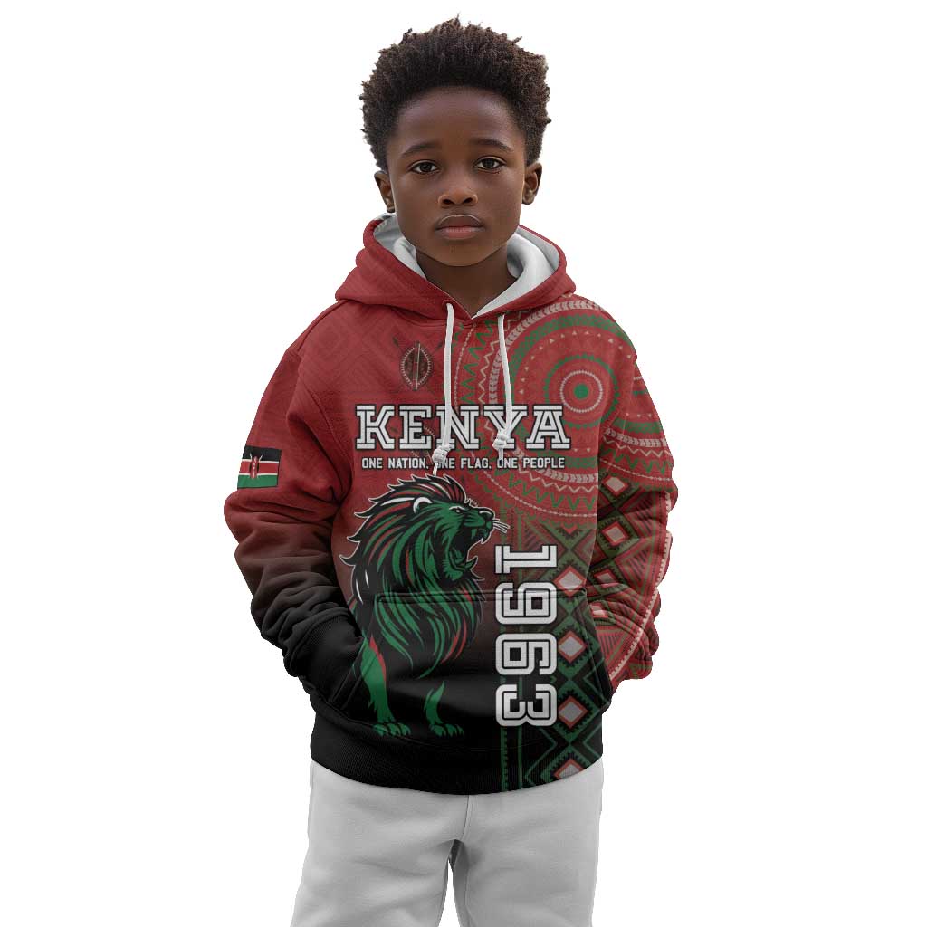 Personalised Kenya Jamhuri Day Kid Hoodie One Nation One Flag One People