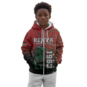 Personalised Kenya Jamhuri Day Kid Hoodie One Nation One Flag One People