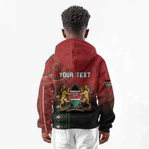 Personalised Kenya Jamhuri Day Kid Hoodie One Nation One Flag One People