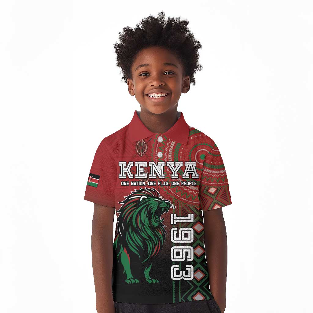 Personalised Kenya Jamhuri Day Kid Polo Shirt One Nation One Flag One People