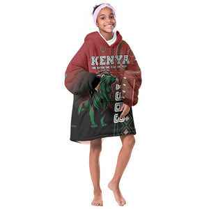 Personalised Kenya Jamhuri Day Kid Wearable Blanket Hoodie One Nation One Flag One People