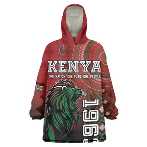 Personalised Kenya Jamhuri Day Kid Wearable Blanket Hoodie One Nation One Flag One People