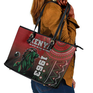 Kenya Jamhuri Day Leather Tote Bag One Nation One Flag One People