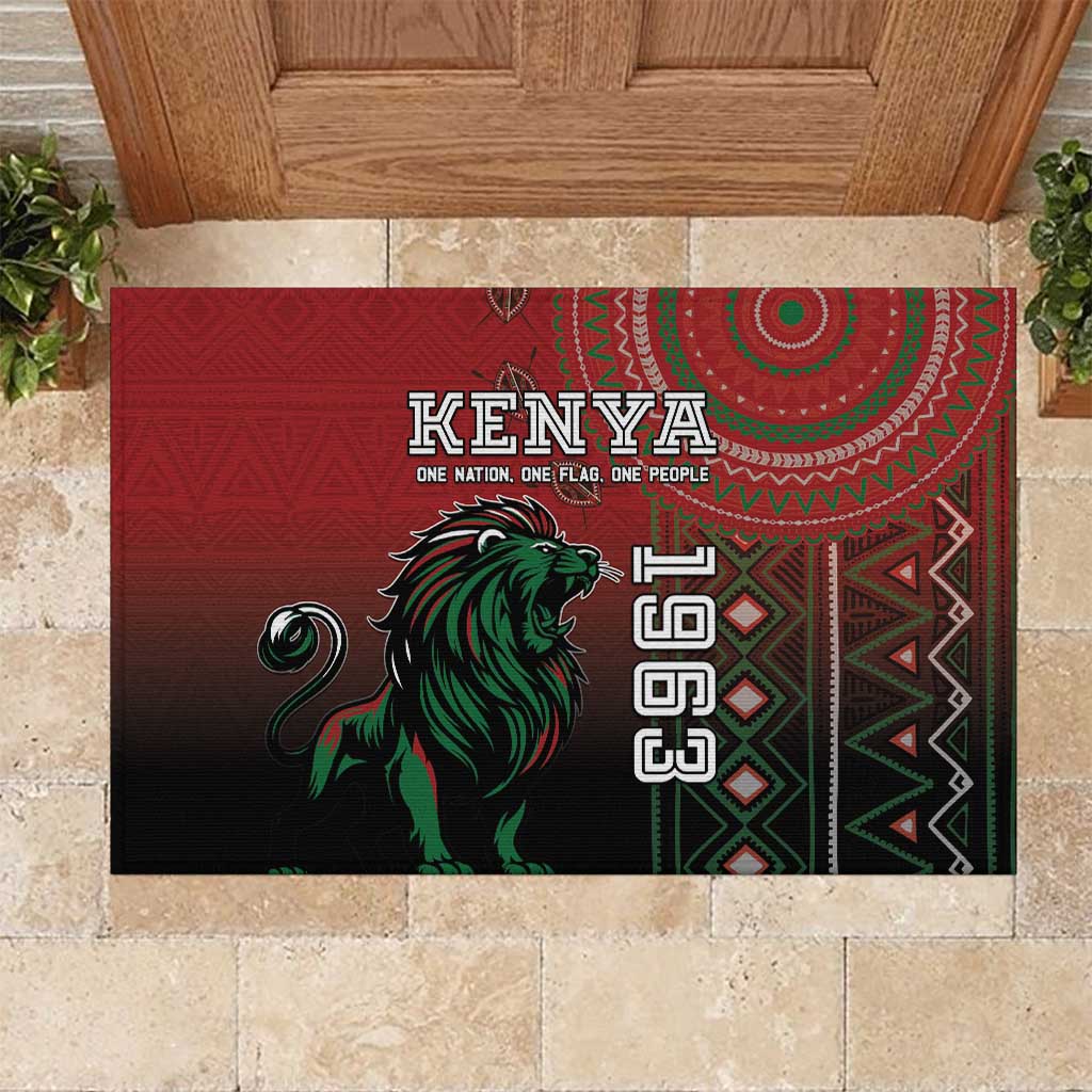 Kenya Jamhuri Day Rubber Doormat One Nation One Flag One People