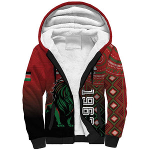 Personalised Kenya Jamhuri Day Sherpa Hoodie One Nation One Flag One People