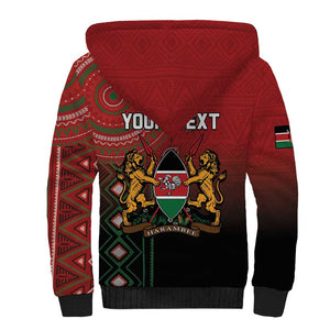 Personalised Kenya Jamhuri Day Sherpa Hoodie One Nation One Flag One People