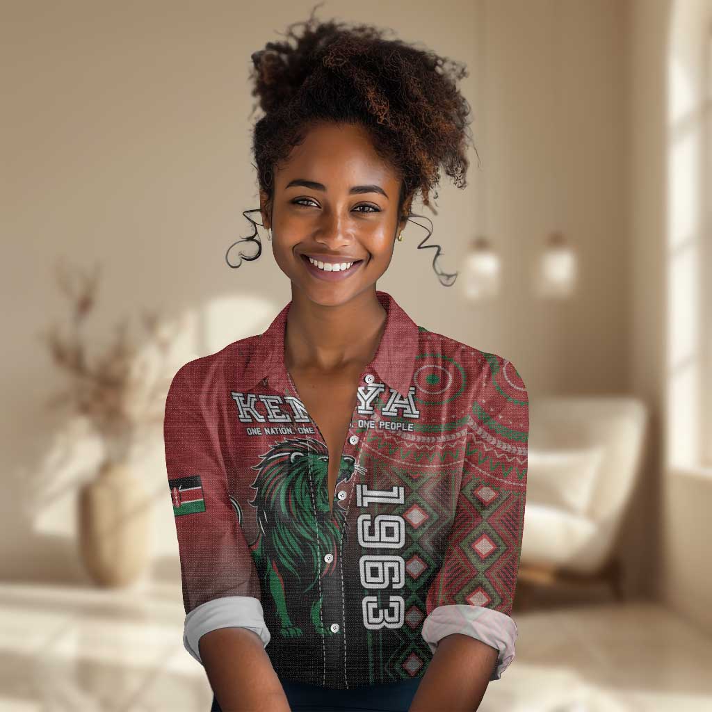 Personalised Kenya Jamhuri Day Women Casual Shirt One Nation One Flag One People