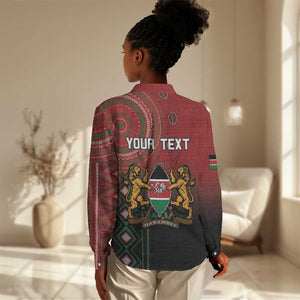 Personalised Kenya Jamhuri Day Women Casual Shirt One Nation One Flag One People