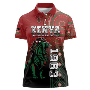 Personalised Kenya Jamhuri Day Women Polo Shirt One Nation One Flag One People