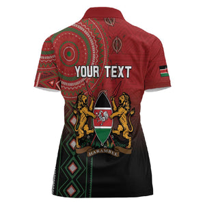 Personalised Kenya Jamhuri Day Women Polo Shirt One Nation One Flag One People