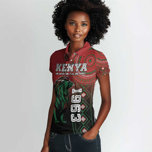 Personalised Kenya Jamhuri Day Women Polo Shirt One Nation One Flag One People