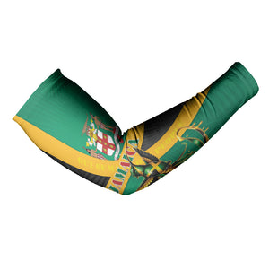 Jamaica Independence Day Arm Sleeves Coat Of Arms With Doctor Bird Tropical Vibes