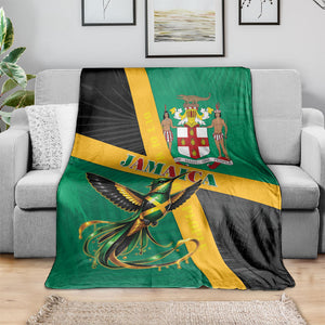 Jamaica Independence Day Blanket Coat Of Arms With Doctor Bird Tropical Vibes
