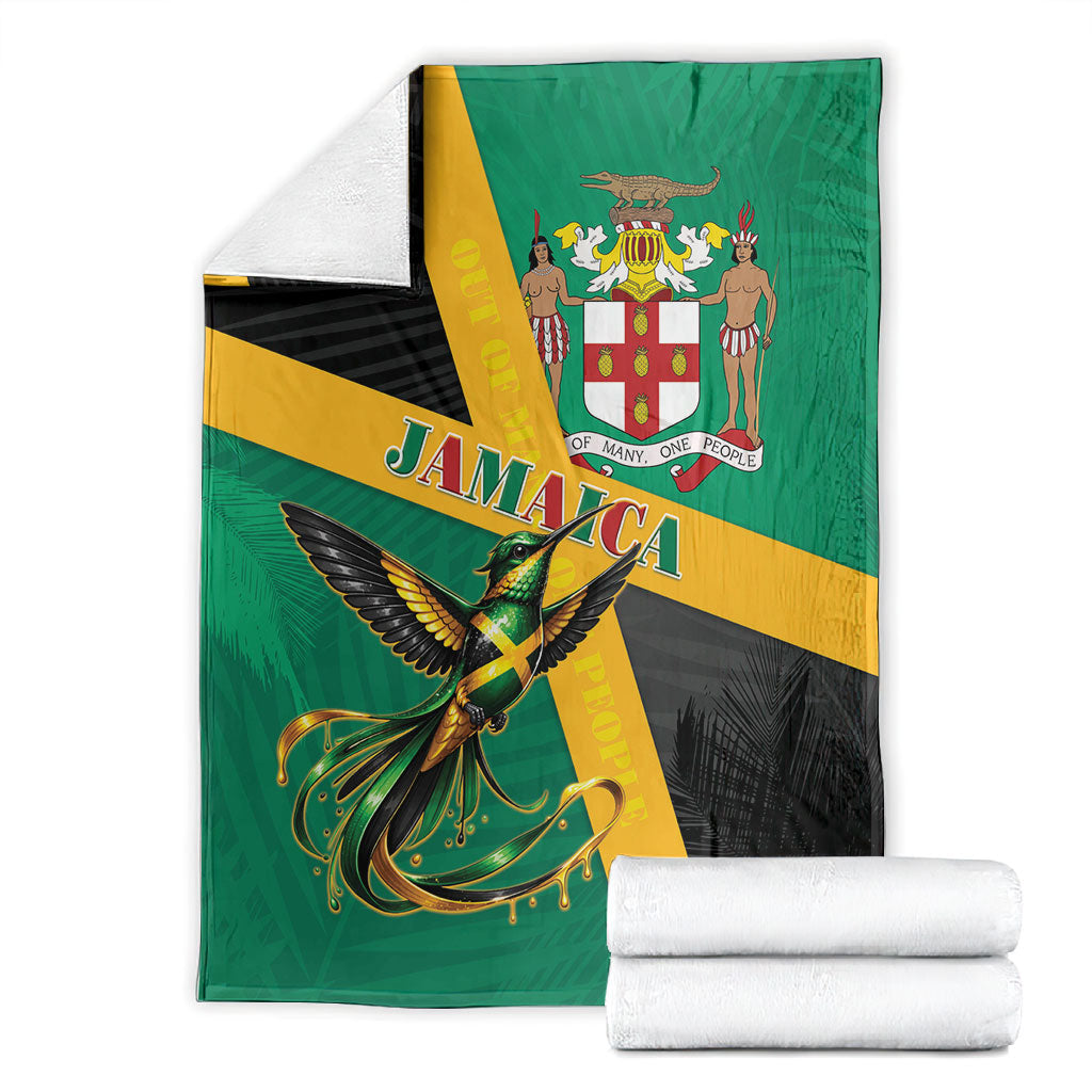 Jamaica Independence Day Blanket Coat Of Arms With Doctor Bird Tropical Vibes