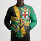 Jamaica Independence Day Bomber Puffer Jacket Coat Of Arms With Doctor Bird Tropical Vibes