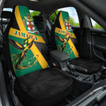 Jamaica Independence Day Car Seat Cover Coat Of Arms With Doctor Bird Tropical Vibes