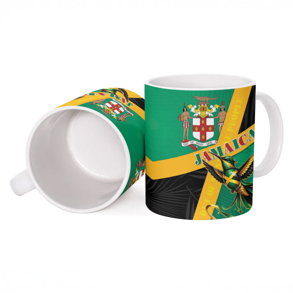Jamaica Independence Day Ceramic Mug Coat Of Arms With Doctor Bird Tropical Vibes