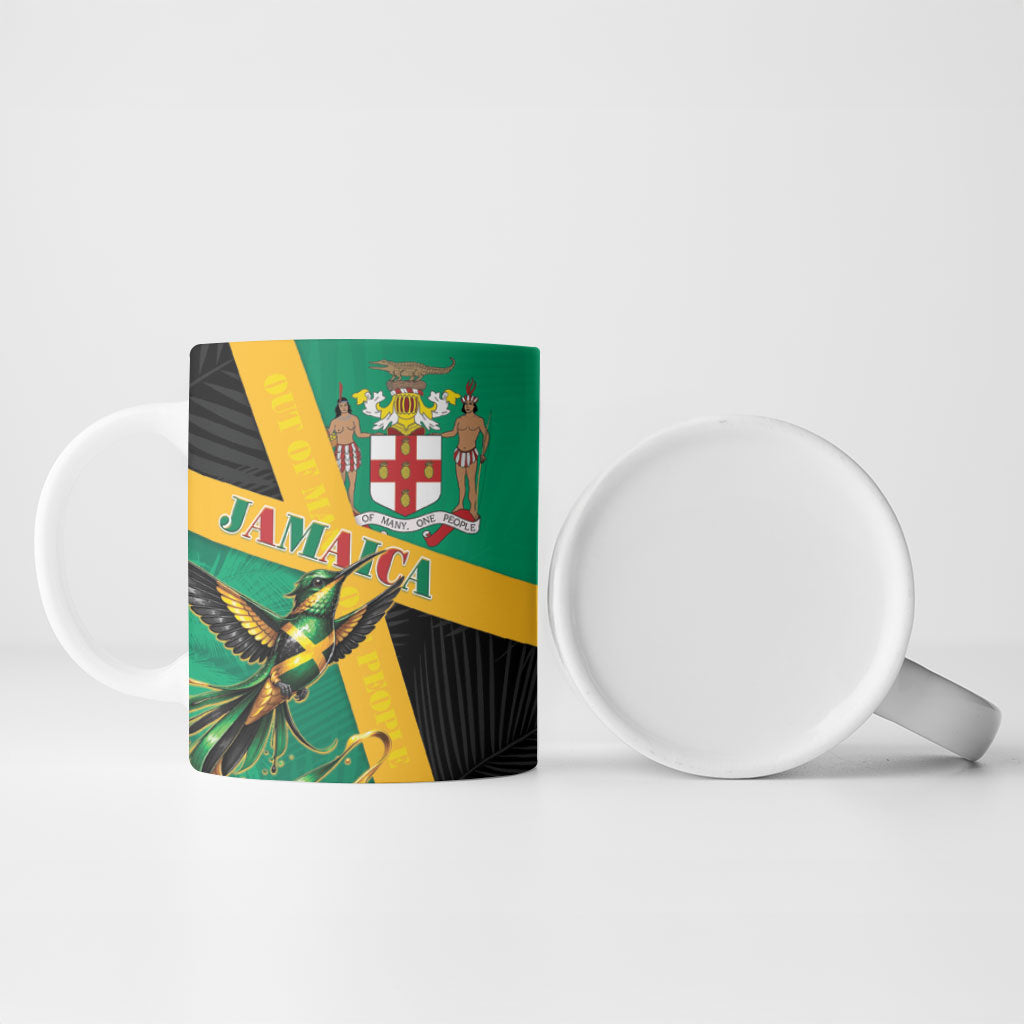 Jamaica Independence Day Ceramic Mug Coat Of Arms With Doctor Bird Tropical Vibes