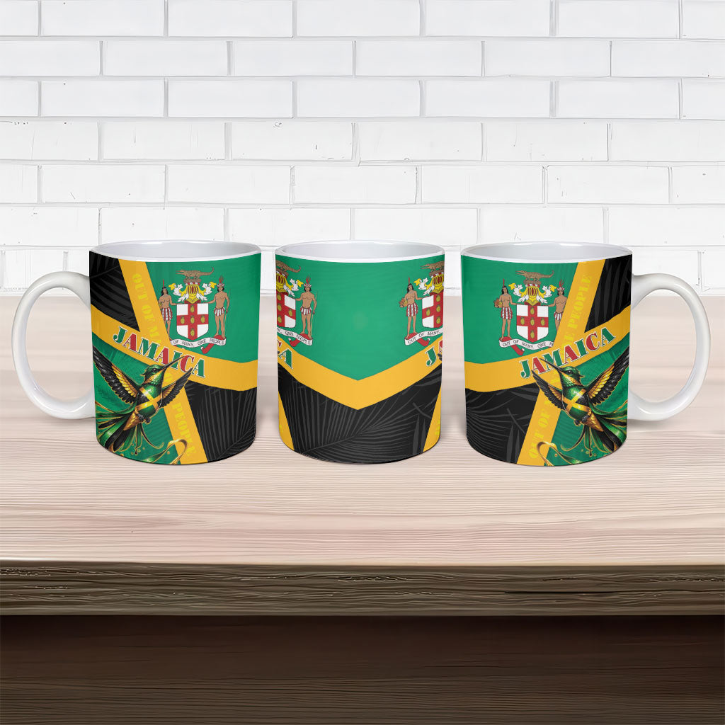Jamaica Independence Day Ceramic Mug Coat Of Arms With Doctor Bird Tropical Vibes