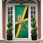 Jamaica Independence Day Door Cover Coat Of Arms With Doctor Bird Tropical Vibes