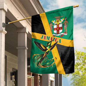 Jamaica Independence Day Garden Flag Coat Of Arms With Doctor Bird Tropical Vibes