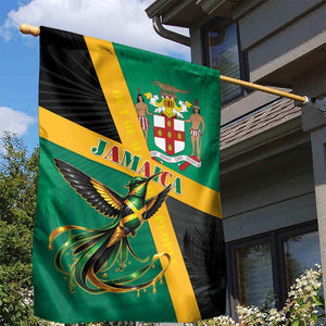 Jamaica Independence Day Garden Flag Coat Of Arms With Doctor Bird Tropical Vibes