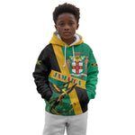 Jamaica Independence Day Kid Hoodie Coat Of Arms With Doctor Bird Tropical Vibes