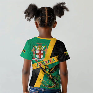 Jamaica Independence Day Kid T shirt Coat Of Arms With Doctor Bird Tropical Vibes