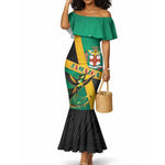 Jamaica Independence Day Mermaid Dress Coat Of Arms With Doctor Bird Tropical Vibes