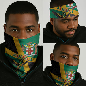 Jamaica Independence Day Neck Gaiter Coat Of Arms With Doctor Bird Tropical Vibes