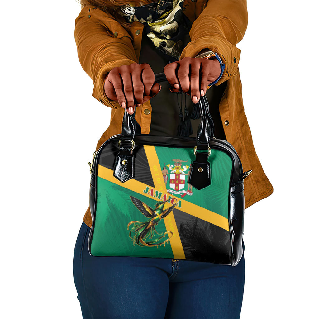 Jamaica Independence Day Shoulder Handbag Coat Of Arms With Doctor Bird Tropical Vibes