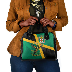 Jamaica Independence Day Shoulder Handbag Coat Of Arms With Doctor Bird Tropical Vibes